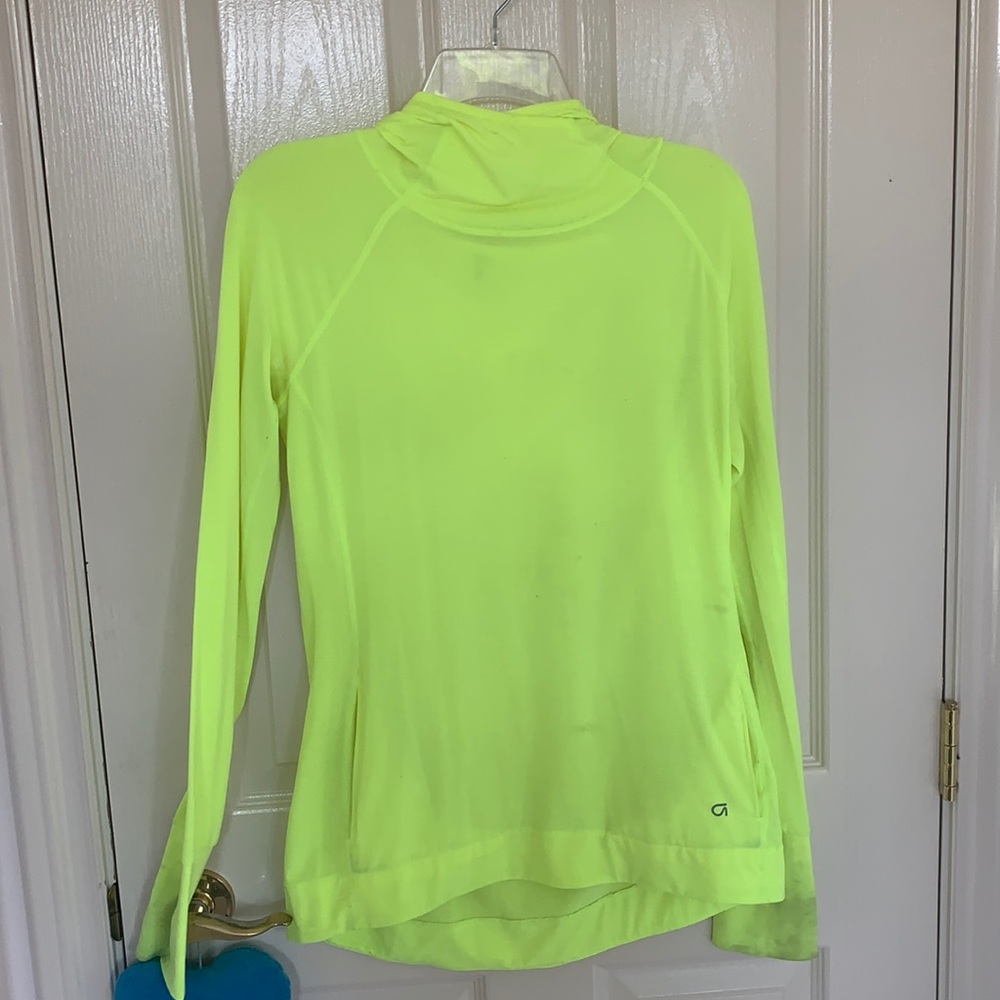 Neon Yellow Gap Body Thin Sweater with Hood